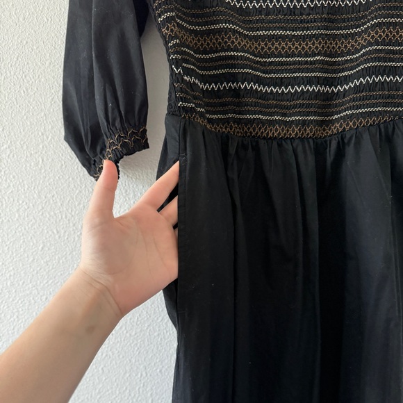 Old Navy | Black Off the Shoulder Puff Sleeve Maxi Dress - Picture 5 of 7